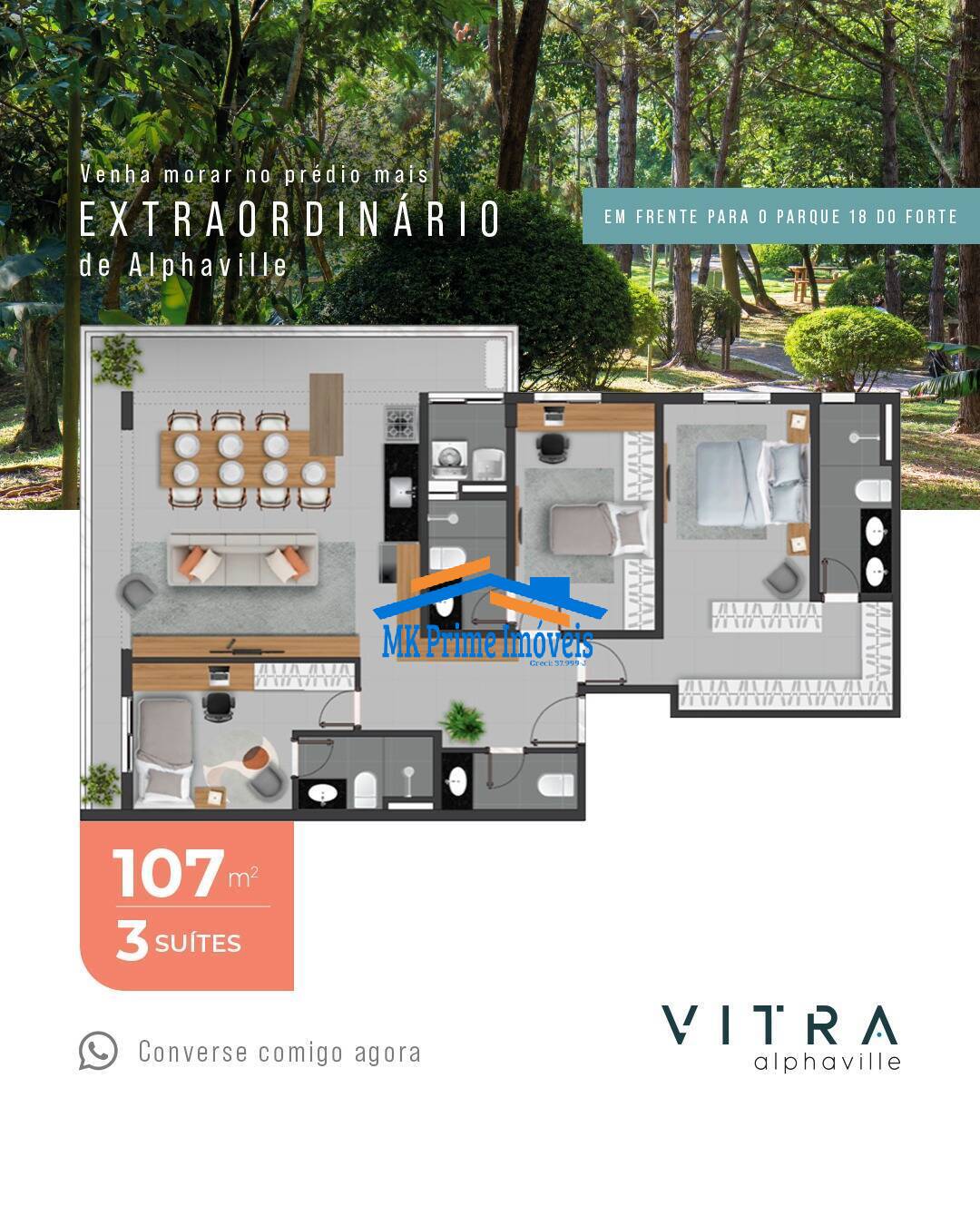 Apartamento à venda com 3 quartos, 107m² - Foto 4