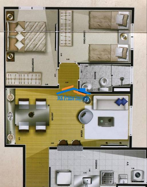 Apartamento à venda com 2 quartos, 53m² - Foto 12