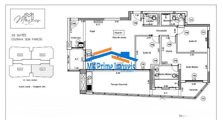 Cobertura à venda com 3 quartos, 115m² - Foto 3