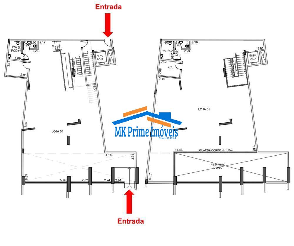 Loja-Salão à venda e aluguel, 467m² - Foto 1