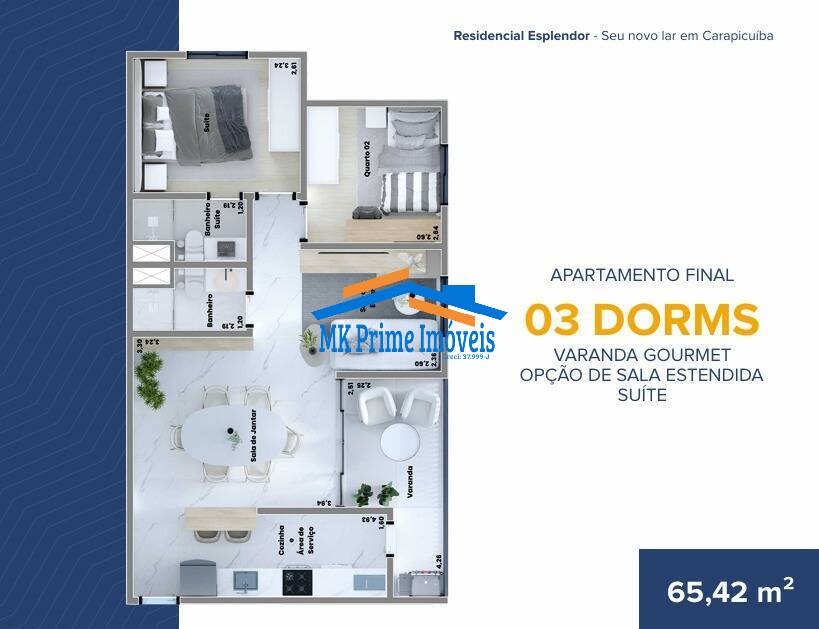 Apartamento à venda com 3 quartos, 66m² - Foto 16