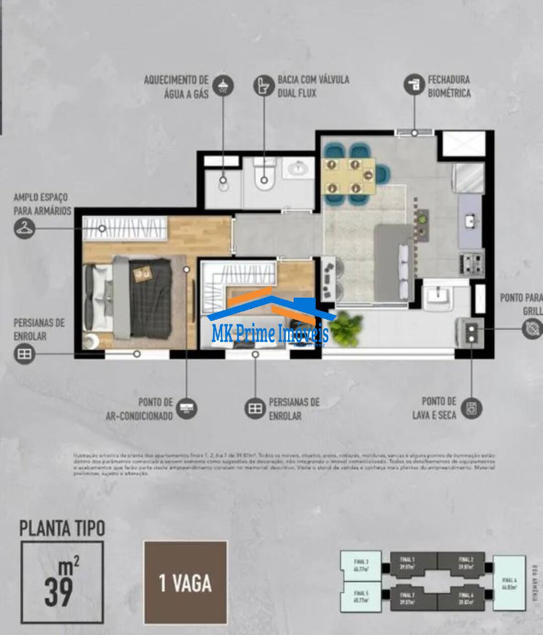 Apartamento à venda com 2 quartos, 40m² - Foto 3