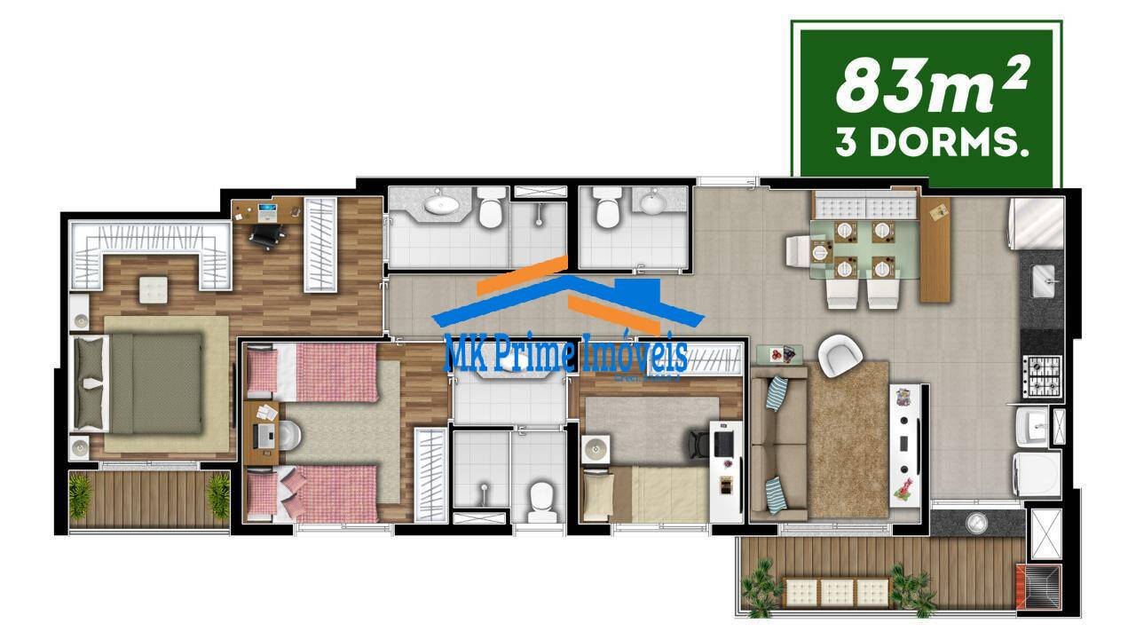 Apartamento à venda com 3 quartos, 83m² - Foto 81