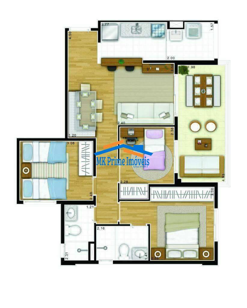 Apartamento à venda com 3 quartos, 75m² - Foto 24